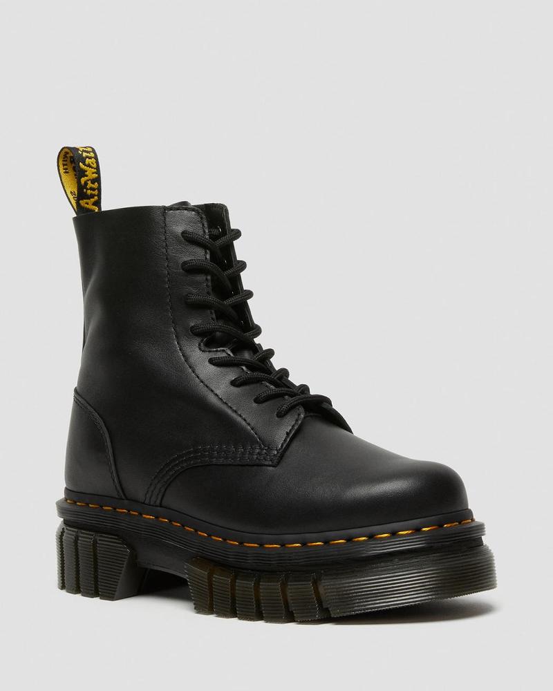 Women\'s Dr Martens Audrick Nappa Leather Platform Ankle Boots Black | AU 41BEX